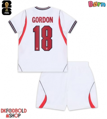 England Anthony Gordon #18 Hjemmebanesæt Børn VM 2026 Kort ærmer (+ korte bukser)
